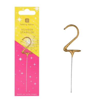 Birthday Brights Gold Number Sparkler 2