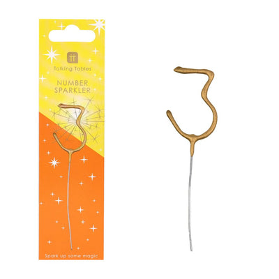 Birthday Brights Gold Number Sparkler 3