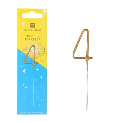 Birthday Brights Gold Number Sparkler 4