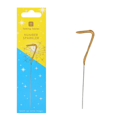 Birthday Brights Gold Number Sparkler 7