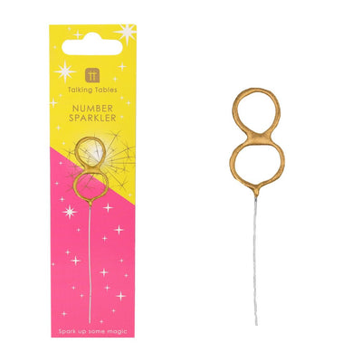 Birthday Brights Gold Number Sparkler 8