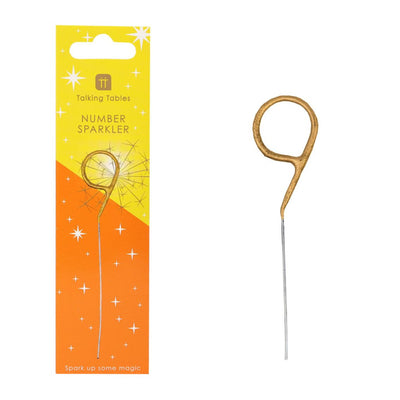 Birthday Brights Gold Number Sparkler 9