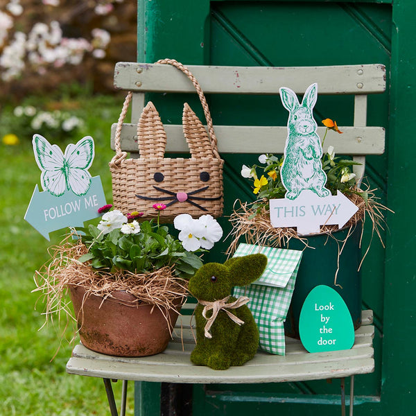 Spring Bunny Recycled Paper Bunny Shaped Basket