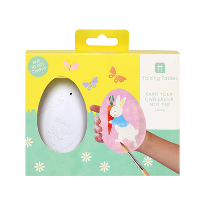 Spring Bunny Paint Your Own Easter Egg Tins Kit - 2 Pack