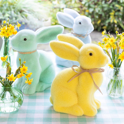 Spring Bunny Yellow Table Decoration - 23.5cm