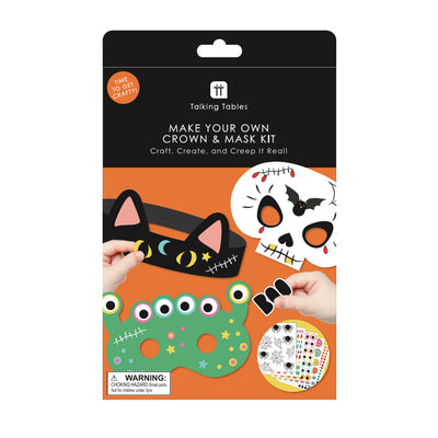 Halloween Masks & Headband Kit - 12 Pack