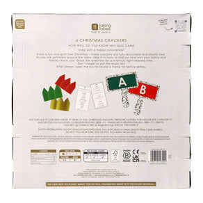 Botanical Mistletoe White Christmas Crackers - 6 Pack