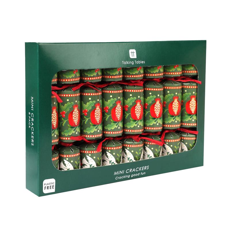 Green Mini Christmas Crackers - 8 Pack – Talking Tables UK Trade
