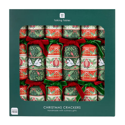 Folklore 2 Design Christmas Crackers - 6 Pack | Christmas Decor |