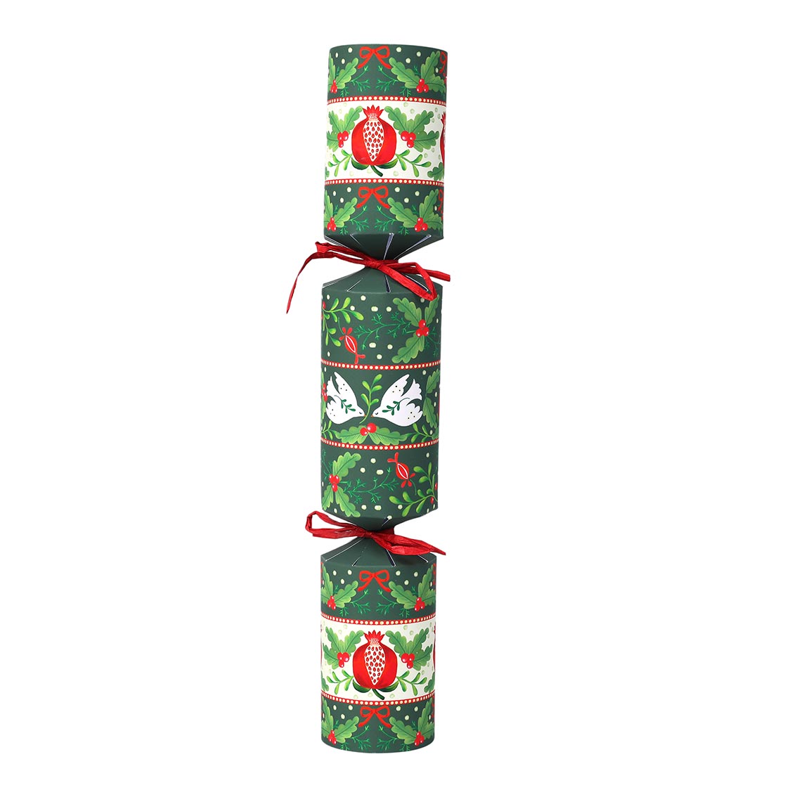 Folklore Green Christmas Crackers - 6 Pack