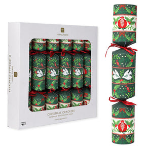 Folklore Green Christmas Crackers - 6 Pack