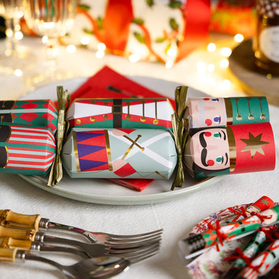 Nutcracker 2 Design Christmas Crackers - 6 Pack | Christmas Decor |
