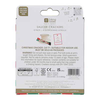 Nutcracker Christmas Saucer Crackers - 8 Pack | Christmas Decor |