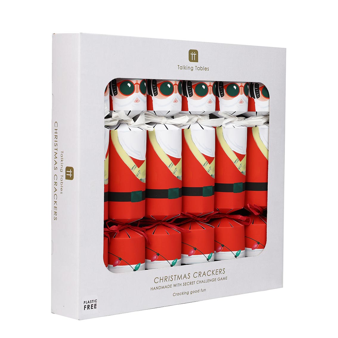 Fun Guy Santa Red Christmas Crackers - 6 Pack