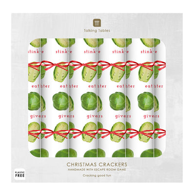 Sprout White Christmas Crackers - 6 Pack