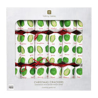Botanical Sprout White Christmas Crackers - 6 Pack