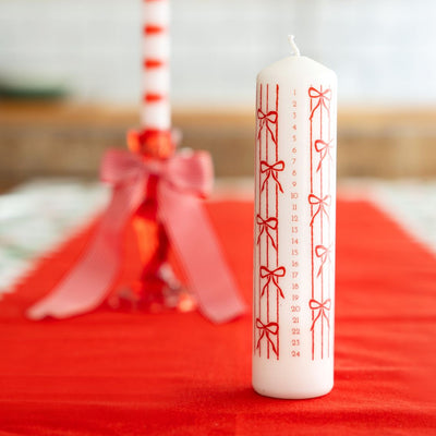 Candy Christmas Pillar Advent Candle