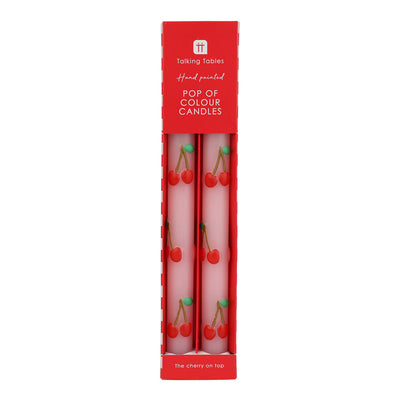 Cherry Dinner Candles - 2 Pack