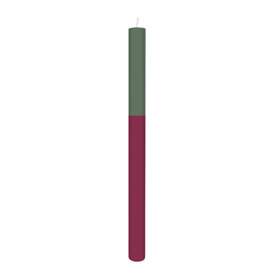 Green & Burgundy Straight Dinner Candles - Display | Everyday |