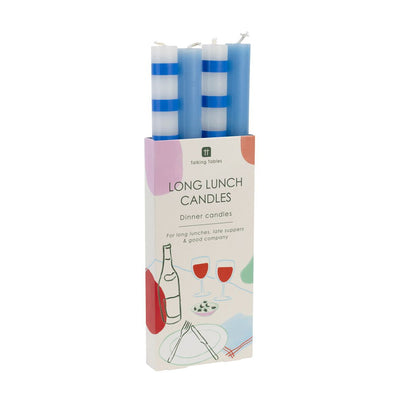 Mixed Blue Straight Dinner Candles - 4 Pack | Home Decor |