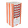 Red & White Stripe Straight Dinner Candles - 25 Unit Display | Home Decor |