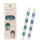 Green & Blue Stripe Dinner Candles - 4 Pack | Home Decor Gift |