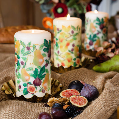 Pear Pillar Candle - 15cm | Christmas Decor |