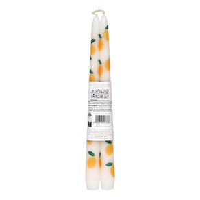 Lemon Taper Dinner Candles - 2 Pack