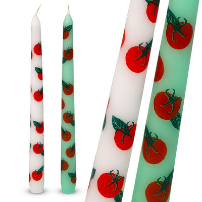 Tomato Taper Dinner Candles - 2 Pack