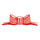 Hand-Painted Red Bow Ceramic Candle Holder | Christmas Decor |