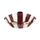 Burgundy Stripe Scalloped Candle Holder | Christmas Candle Holder |