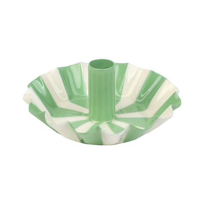 Green Stripe Metal Candle Holder | Everyday Decor |