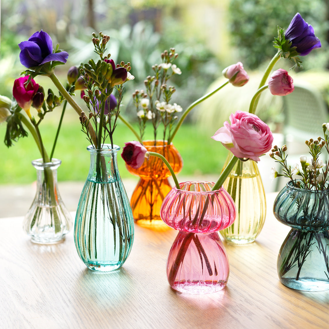 Pink Mushroom Glass Candle Holder & Vase