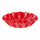 Scalloped Red Metal Pillar Candle Holder  | Home Decor |