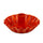 Scalloped Orange Metal Dinner Candle Holder