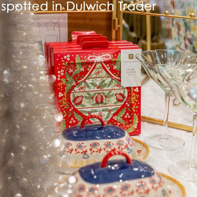 Folklore Red Christmas Paper Napkins - 20 Pack