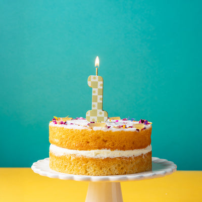Gold Number Sparkler Duo Birthday Candle - 1 | Cake Candle |