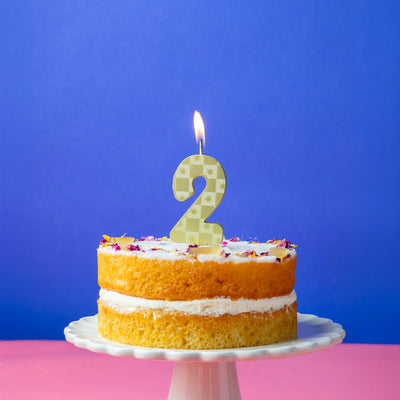 Gold Number Sparkler Duo Birthday Candle - 2 | Cake Candle |