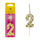 Gold Number Sparkler Duo Birthday Candle - 2 | Cake Candles |