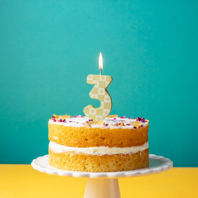 Gold Number Sparkler Duo Birthday Candle - 3 | Cake Candle |