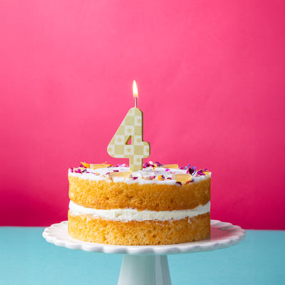 Gold Number Sparkler Duo Birthday Candle - 4 | Cake Candle |