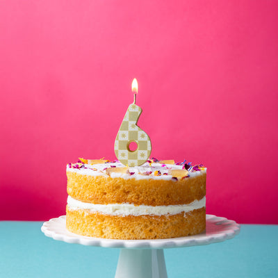 Gold Number Sparkler Duo Birthday Candle - 6 | Cake Candle |