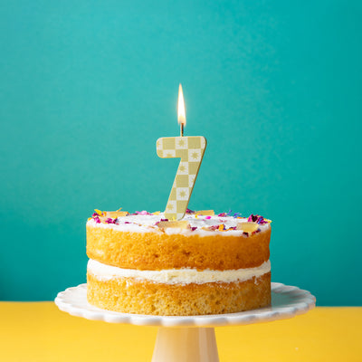 Gold Number Sparkler Duo Birthday Candle - 7 | Cake Candle |