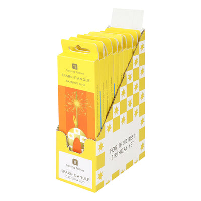 Gold Number Sparkler Duo Birthday Candle - 0 | Cake Candle |