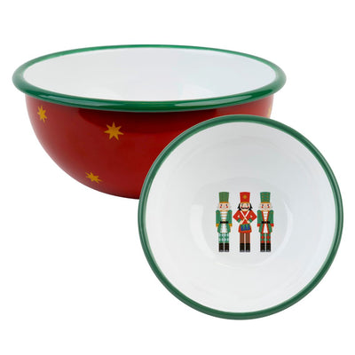 Nutcracker Red Enamel Christmas Bowl - 16cm | Kitchenware |