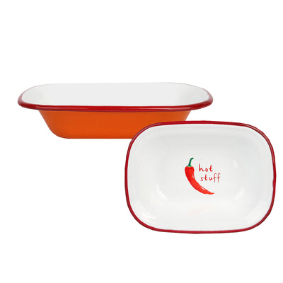 Hot Stuff Chilli Enamel Dish - 20cm