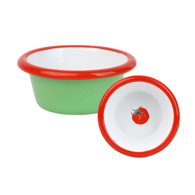 Tomato Green Enamel Dip Dish - 8cm