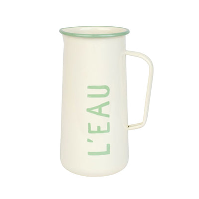 Enamel Water Jug "L'Eau" - 20cm | Kitchenware |