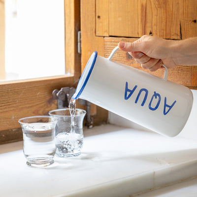 Enamel Water Jug "Aqua" - 20cm | Summer Kitchenware |