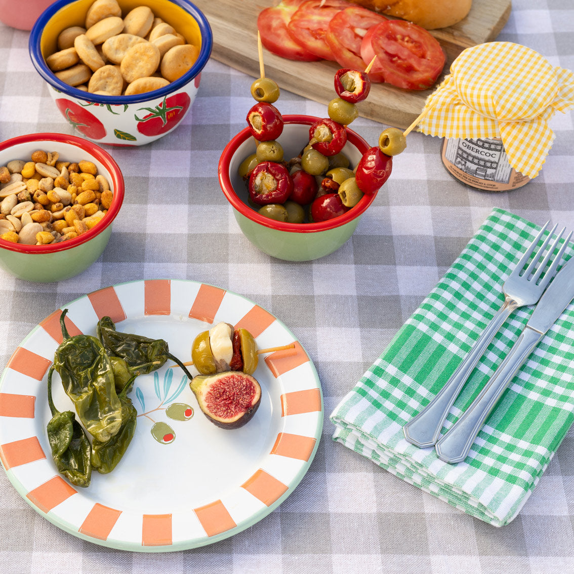 Bon Appetit Olive Enamel Plate - 20cm